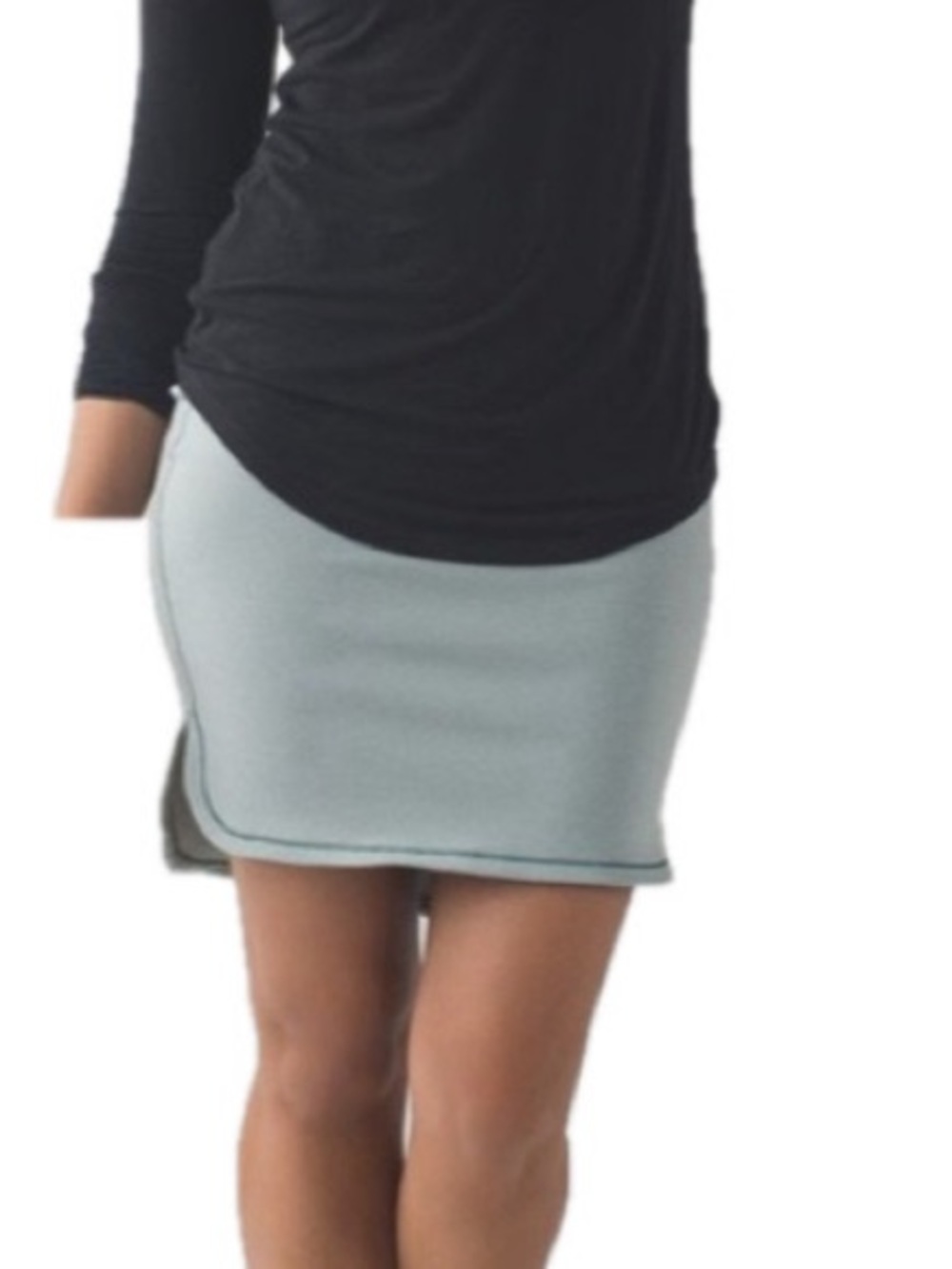 Lululemon City Skirt strechy Heathered Earl Grey green size 6 luon